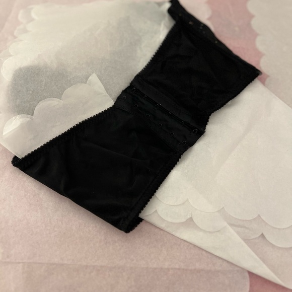 EUC VTG 90s black lace rainbow glitter bustier sz small Spencer 32A - Picture 8 of 12